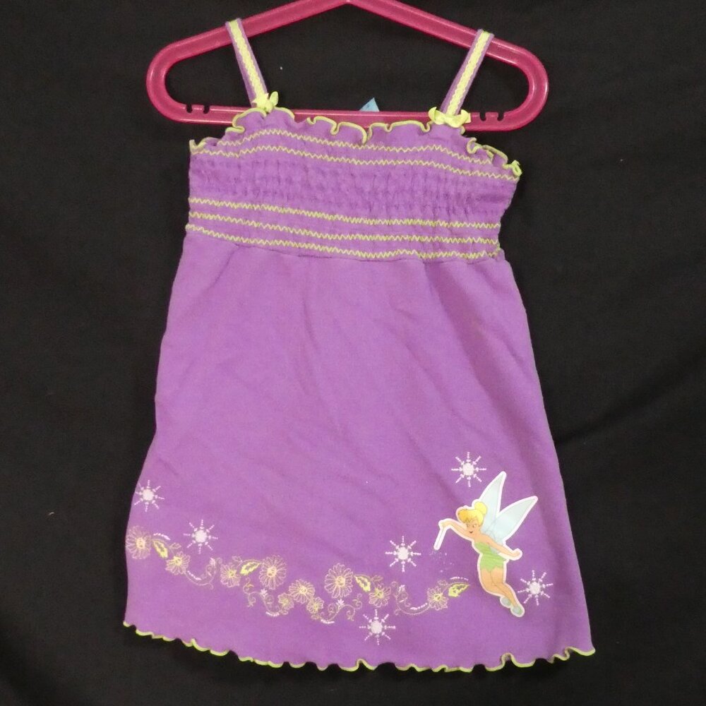 Y2K - DISNEY FAIRIES | size 3 Purple Fairy Sundress W/ Embroidery | Tinker Bell